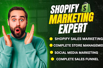 be your shopify marketing expert to boost traffic and sales