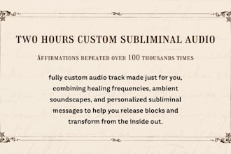 create custom subliminal with custom affirmations