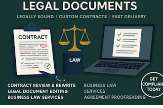 review rewrite legal contracts partnership nda  agreements and business document