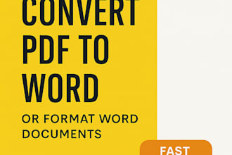 convert PDF to word or format word documents