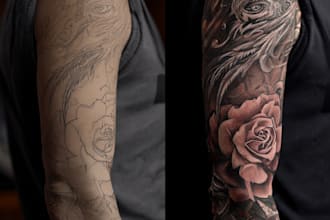 create a tattoo design of tattoo sleeve