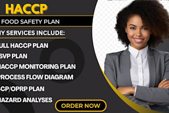 develop a complete haccp plan with forms and compliance documents