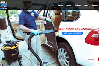do squarespace car detailing service website, auto painting window tinting site