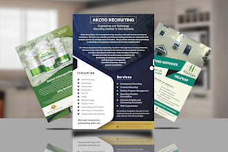 design a business flyer, marketing flyer, or postcard