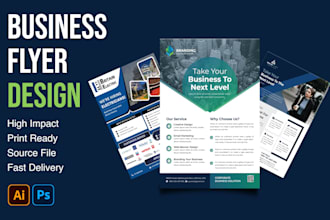 design a business flyer, marketing flyer, or postcard