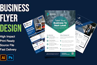 design a business flyer, marketing flyer, or postcard