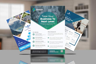 design a business flyer, marketing flyer, or postcard