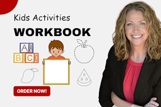 design kids activity book, worksheet, and workbook for kdp and fillable pdf
