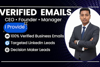 provide verified business email list for cold outreach
