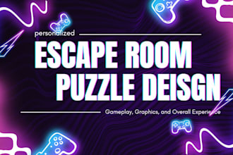 design escape room puzzles and story for KDP book or printable game