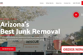 design highly responsive junk removal website, hauling, haul away website