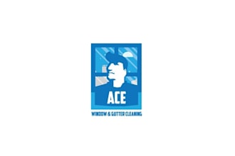 design unique ace window and gutter cleaning logo