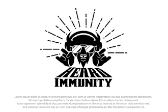 design custom high quality headphones, podcast logo