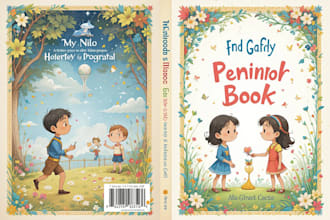 create custom book cover and children book illustrations