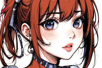 draw or color drawing, anime character, manga, comic, sketch