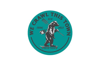 design luxurious crawl this town logo