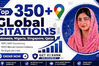 do 350 indonesia , nigeria, singapore, qatar local citations for local SEO
