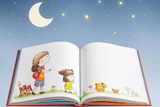 draw children book pages based on real people