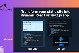 convert HTML CSS js to react or next js