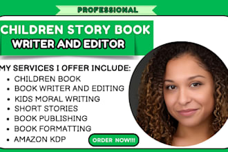 proofread and edit children story book ghostwriter  children book editor