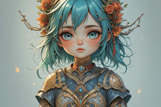 draw children illustration, fantasy character design