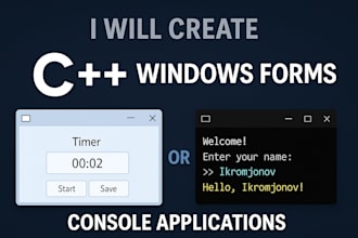develop software for windows with gui or console interface