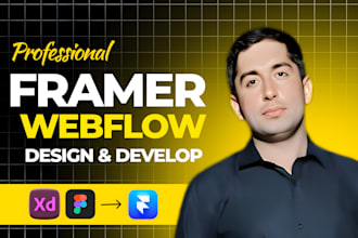 design or develop stunning framer or webflow website or figma to framer