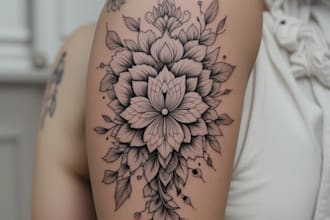 high end linework tattoo design for you
