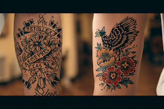 create old school or traditional tattoo design