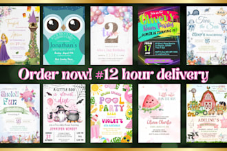 create custom invitation card, greeting card or party poster