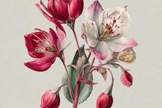 paint watercolor flowers and botanical illustrations