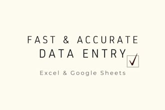 do fast and accurate data entry in excel or google sheets