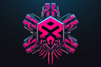 design futuristic cyberpunk logo or typography