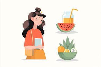 make flat vector illustrations