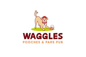 make engaging logo for a dog bar golf simulator games