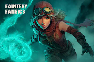 do dnd fantasy sci fi character or landscape illustration