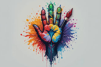 hand paint fantasy logo