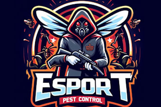 make high quality mascot pest control logo