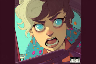 design an eye catching cartoon album cover for you