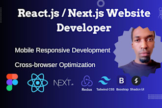 develop figma to react js, figma to next js, dashboard in react js, nextjs, css