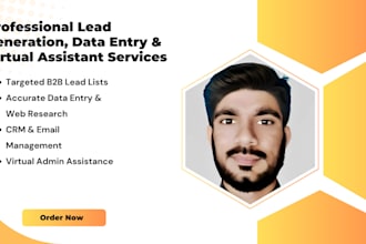 do lead generation, data entry, virtual assistance and admin support tasks