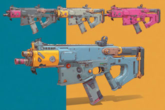 design creative concept art of weapons and items