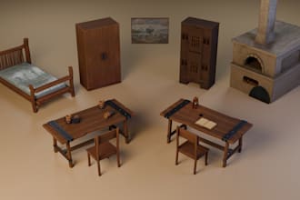 model and texture 3d pbr props with realistic look