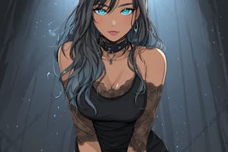 create a cover illustration in the style of anime or manga
