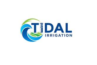 design wave sprinkler coastal irrigation company logo