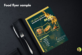 design food flyer, restaurant poster and food brochure