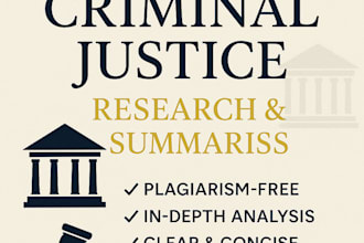 write and research criminal justice concepts or case studies