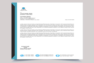 design a minimalist and custom business letterhead