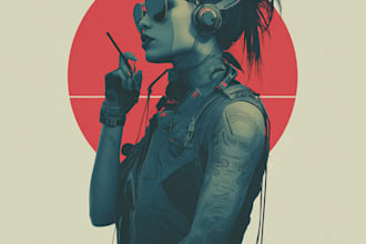 create a cyberpunk illustration style