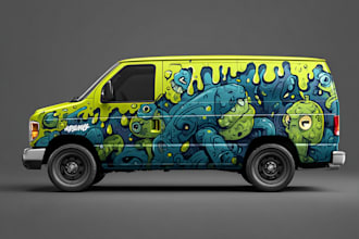 create custom car wrap designs, vehicle wrap design